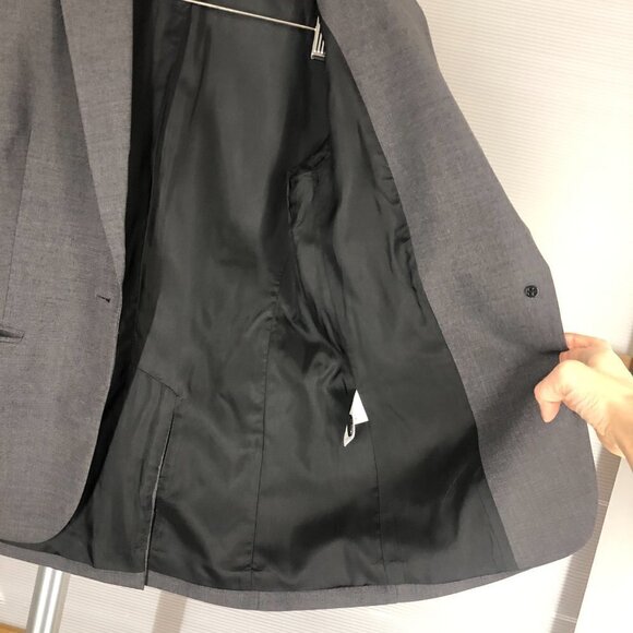 Judith & Charles 96% Virgin Wool Grey Lined Business Suit Blazer Sz 6 - Picture 6 of 12